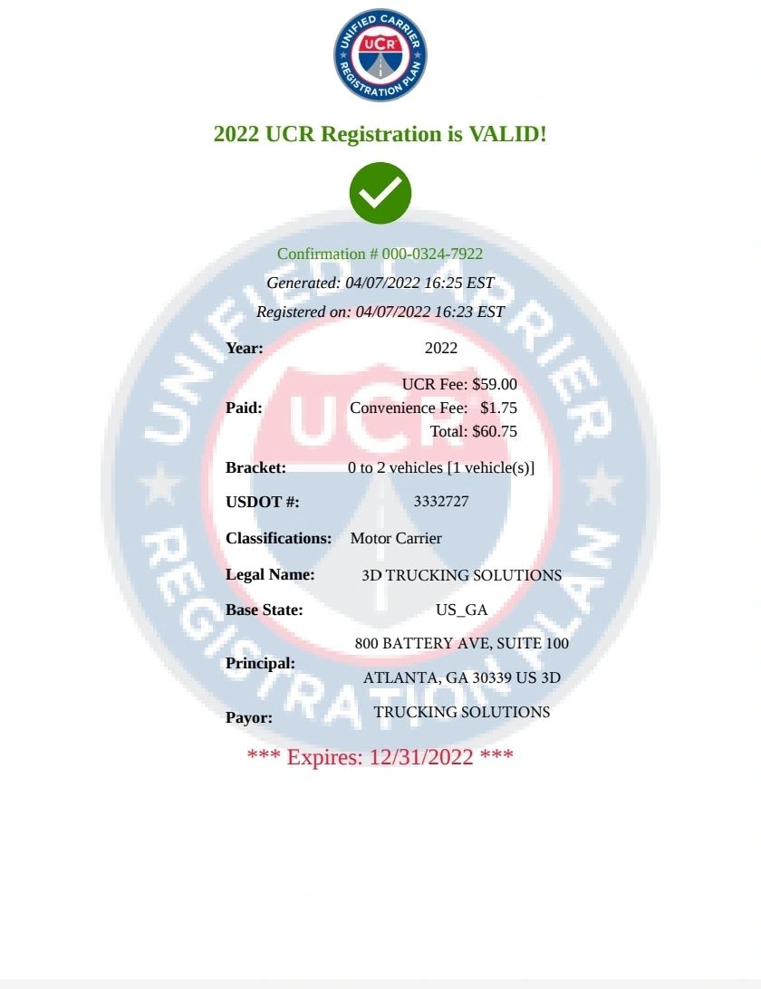 United Carrier Registration