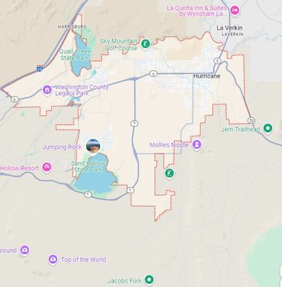 Hurricane, UT Map