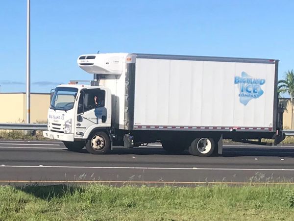 Ice delivery truck