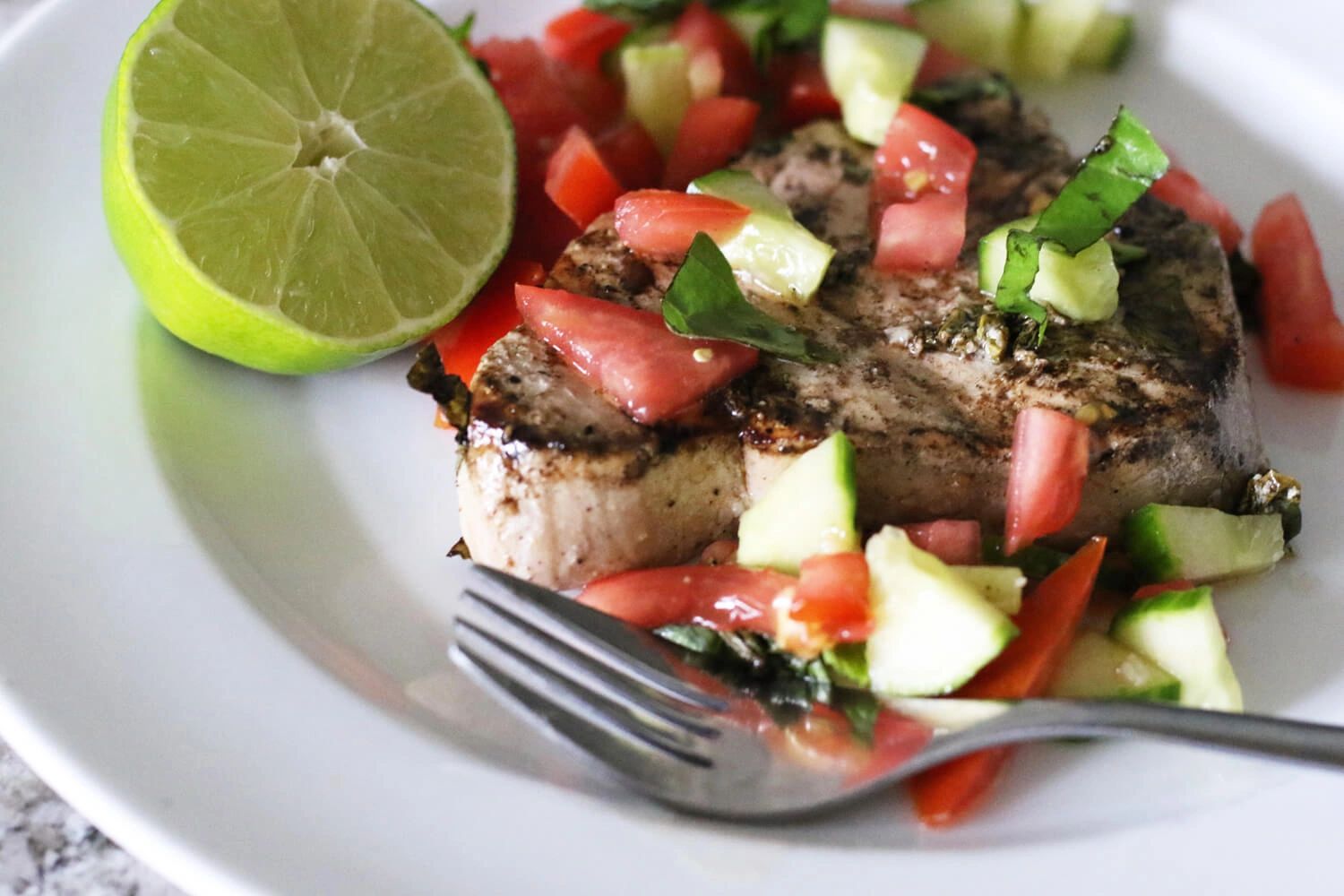 Lime Basil Grilled Tuna Steaks