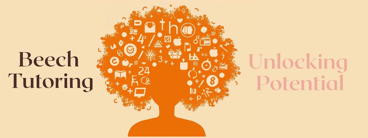 Beech Tutoring logo with a creative tree of knowledge and the tagline Unlocking Potential.