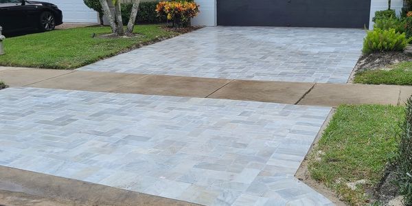Marble driveway