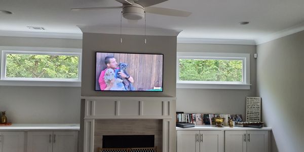New fan, tv mounted, fresh paint