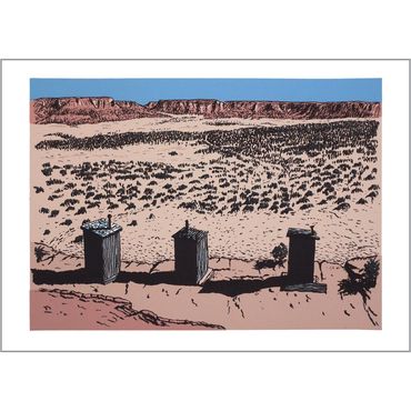 Cliff Outhouses Art Card