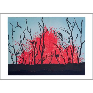 Lava Birds Art Card