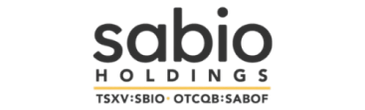 Sabio Holdings logo with stock symbols.