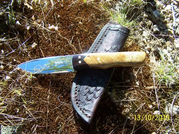 Black Cherry Turquoise Cholla Cactus Knife Scales Knife Handle