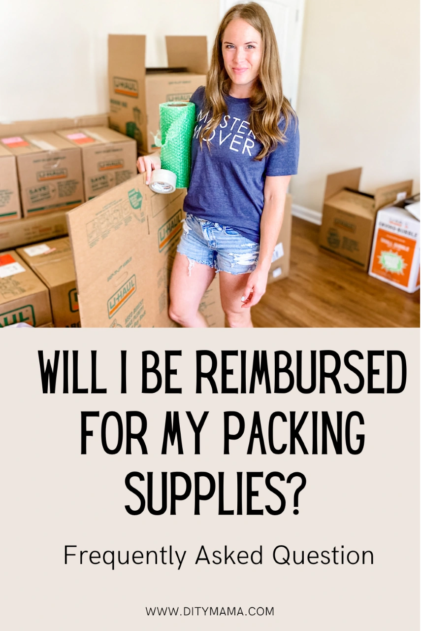 Will I be reimbursed for my moving/packing supplies?