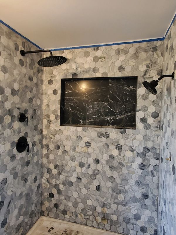 Custom tile shower installation 