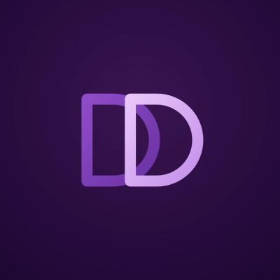 Derma Dreams Aesthetics outline DD logo on deep purple