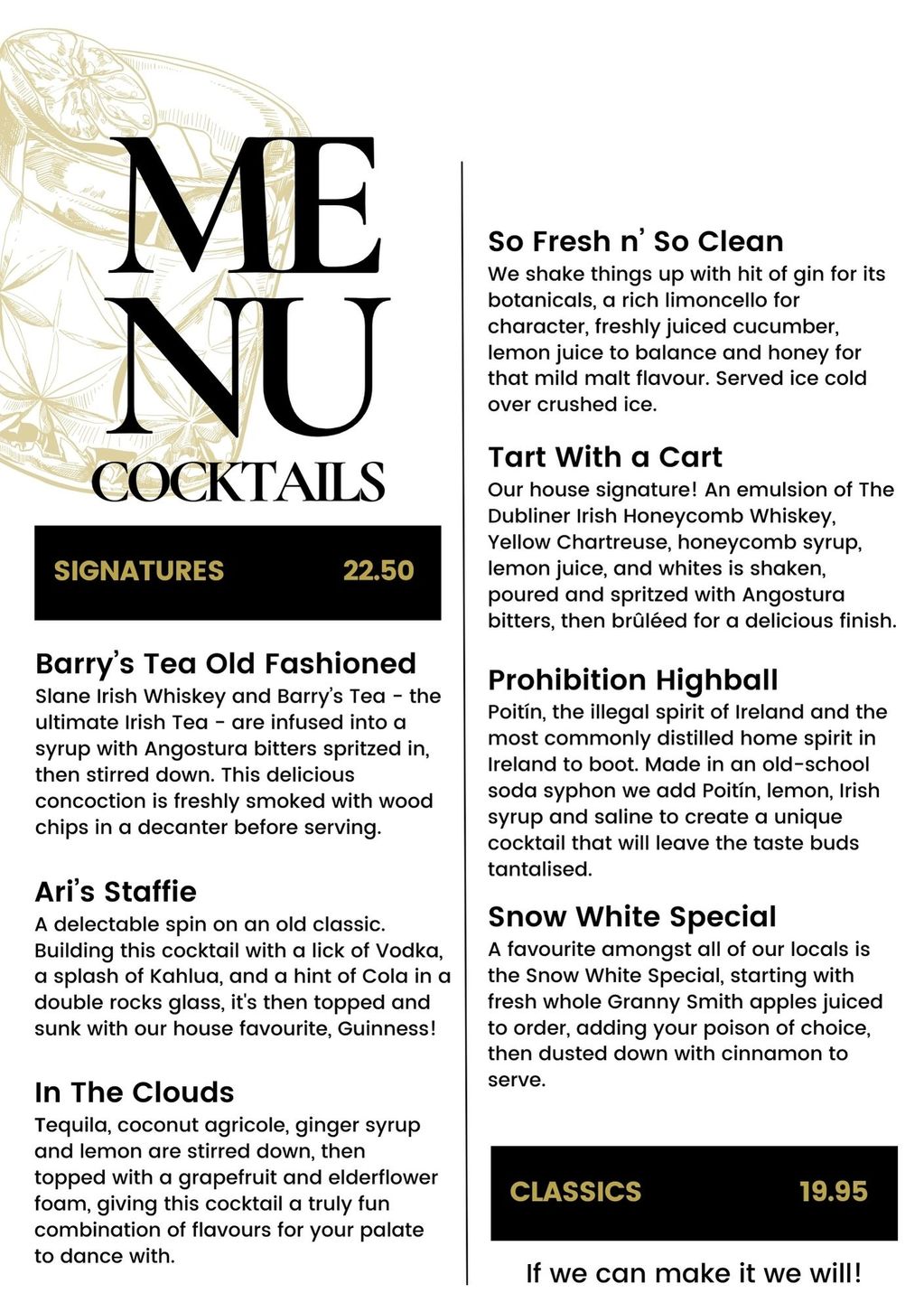 Menu Cocktail