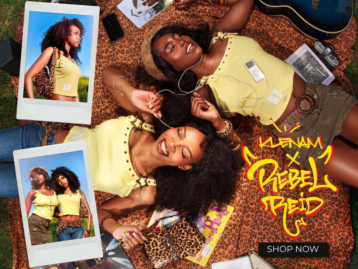 models wearing pieces from RR X K collaboration collection
