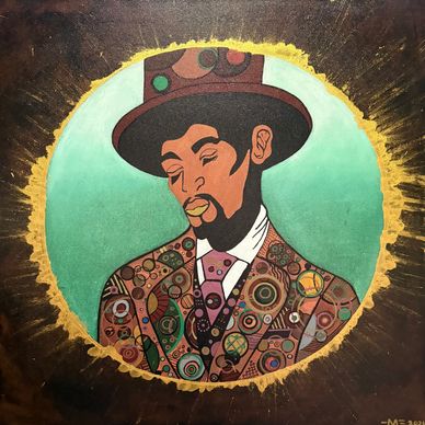 Currently on display at Kuzzo’s Chicken & Waffles, Detroit, MI. This work celebrates individuality —