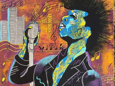 Keys to the D 
24x30 – $650  
The keys unlock Detroit’s voice.
