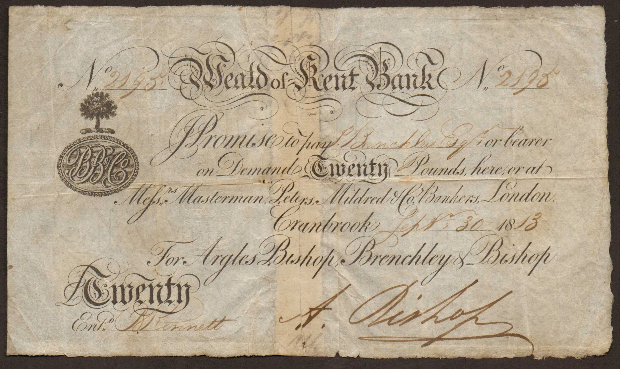 Weald of Kent - £20 - Dated 30 Sep 1813