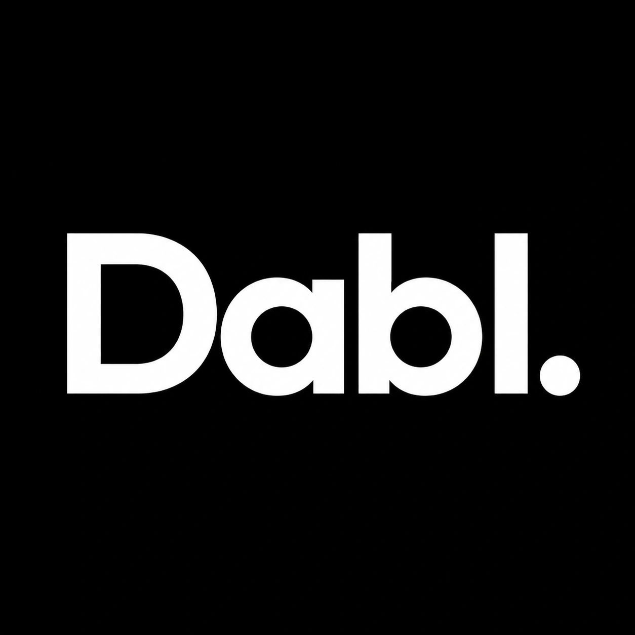 Word "Dabl." in bold white on black background.