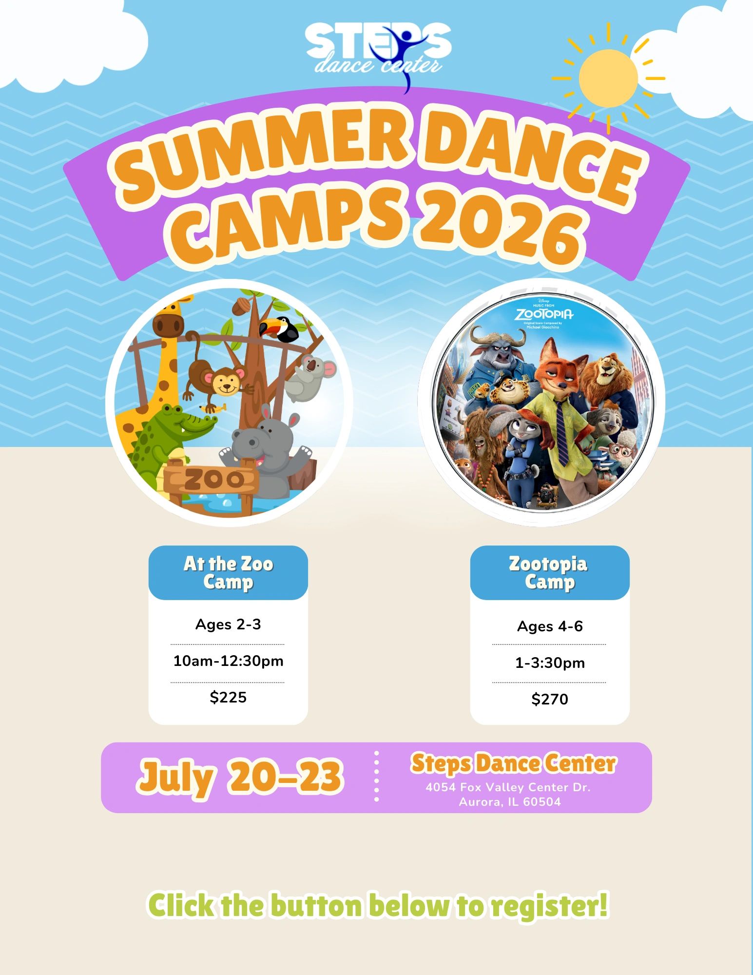 Summer Dance Camps 2026 | Steps Dance Center Aurora, IL