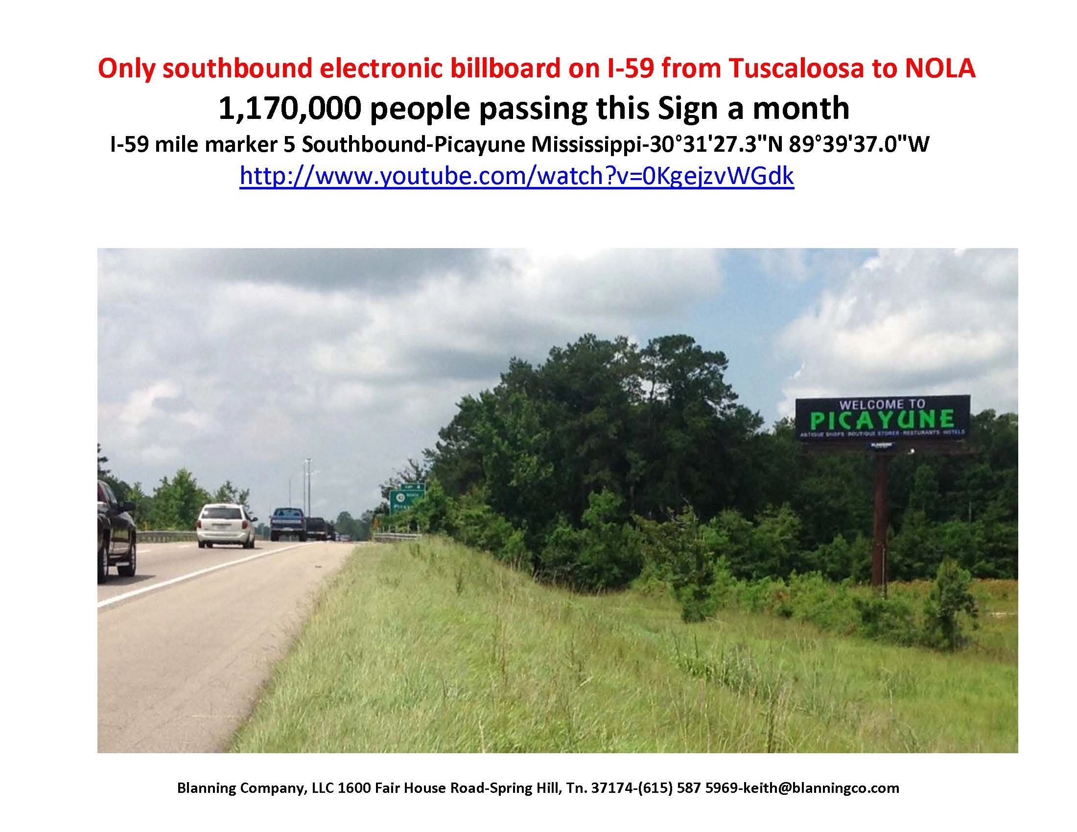 Picayune Billboard Option 1