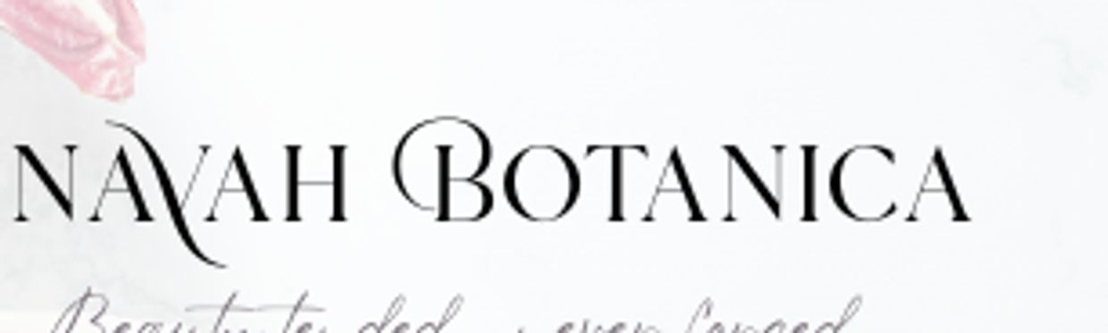 Elegant logo design for Navah Botanica with floral accents.