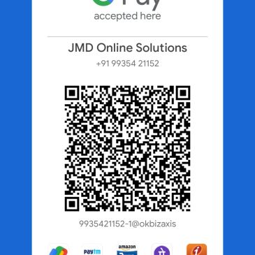 QR code for payment to JMD Online Solutions via GPay.