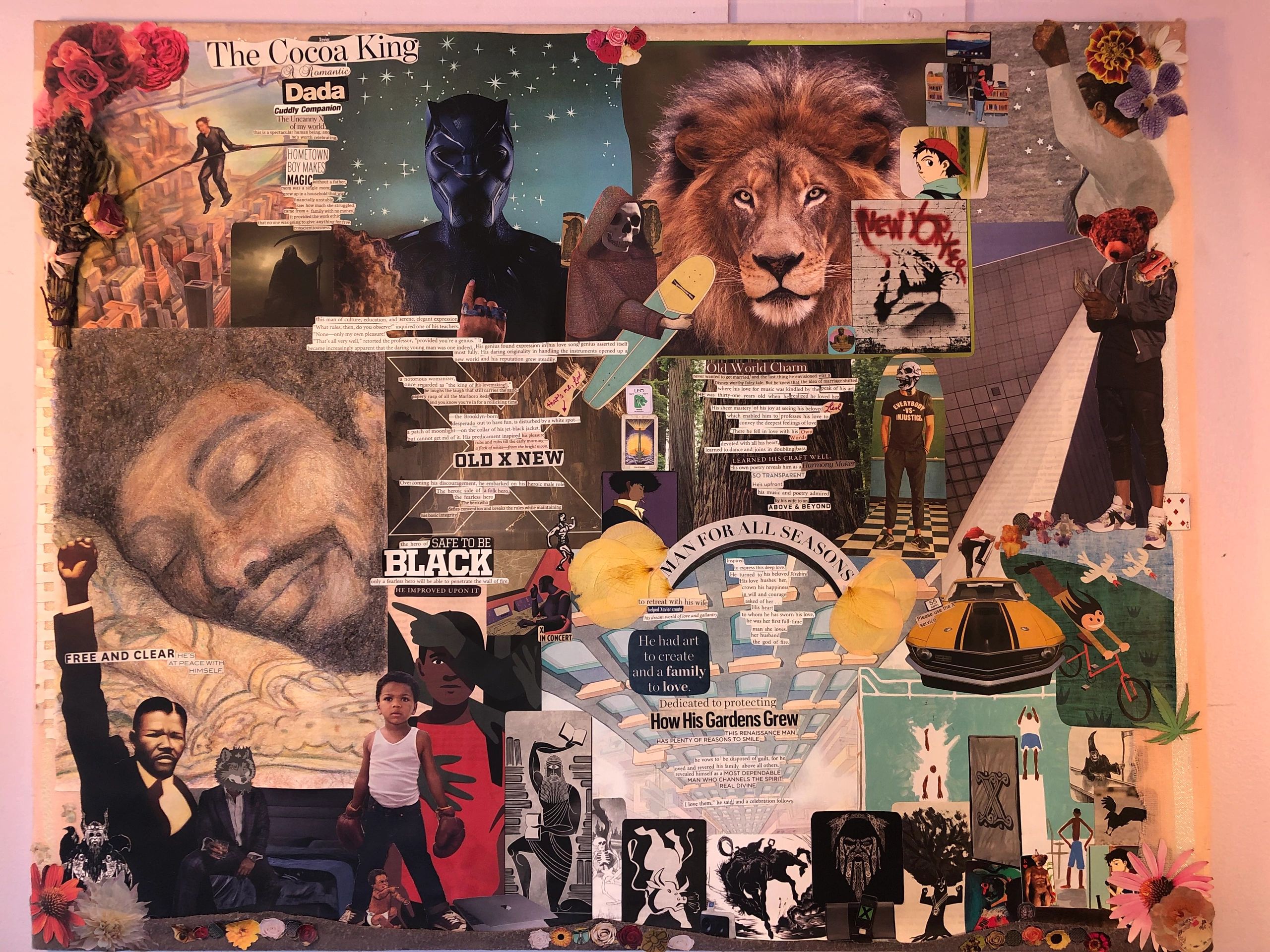 portrait of xavier
30" x 24" 
drawing, hand-cut magazine on canvas
2020 

no longer available.
