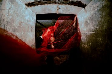 PNW musician photographed in a bunker in Port Orchard Washington