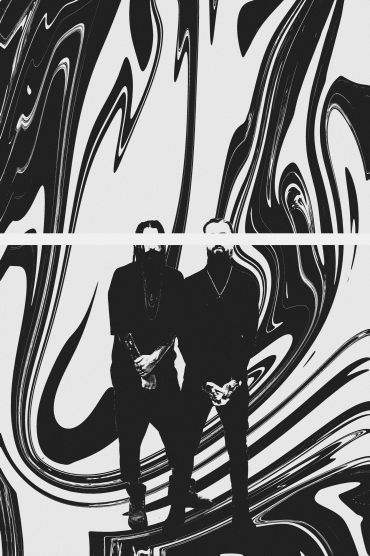 MISSIO photographed against a white wall with wild edits for album art in Seattle