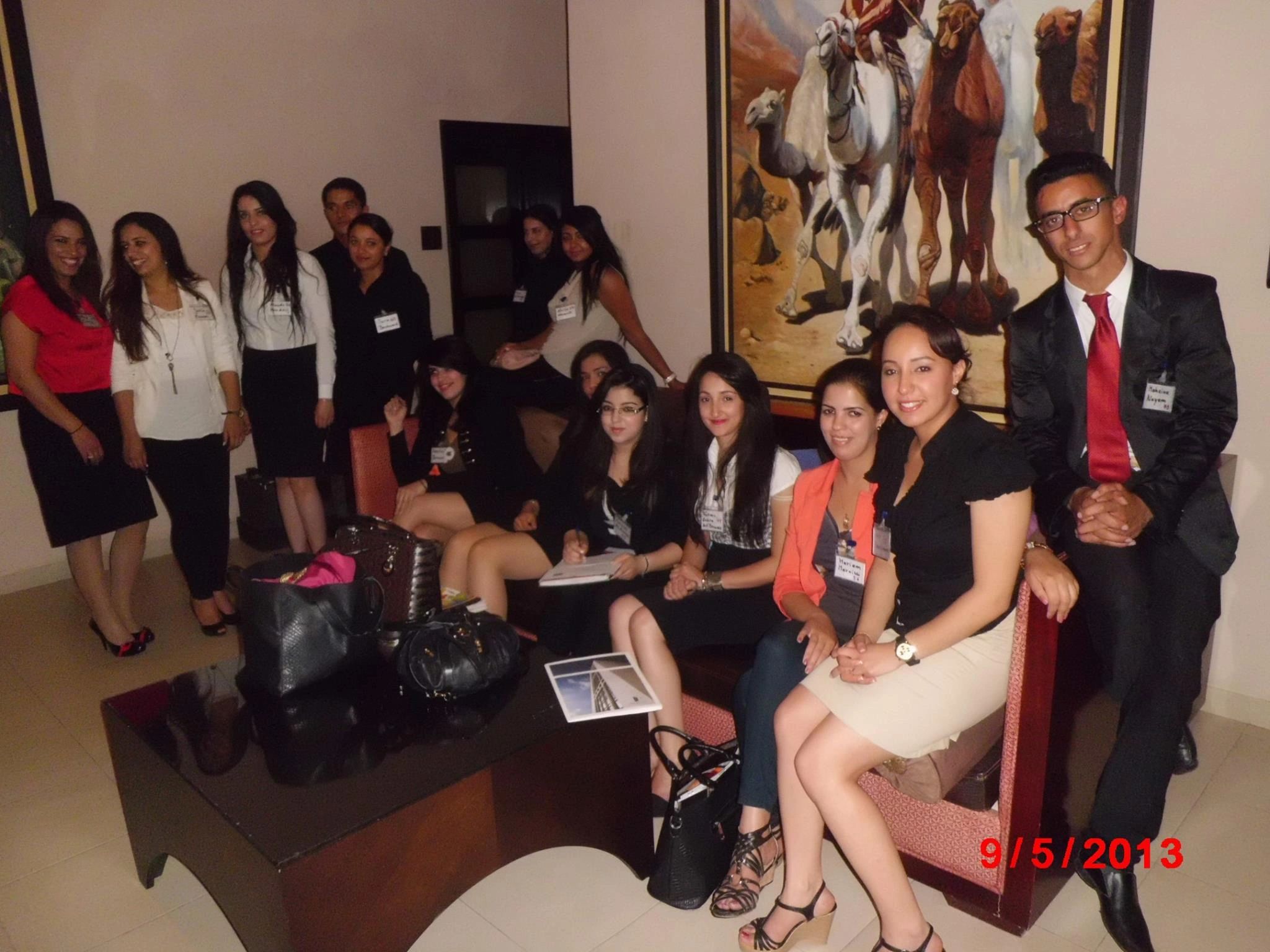 Conference room interviews in Marrakech for hotelier students targeting GCC jobs.