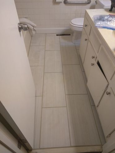 New tile floor.