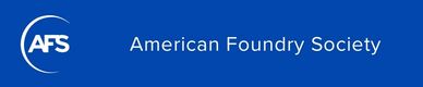 American Foundry Society logo on blue background.