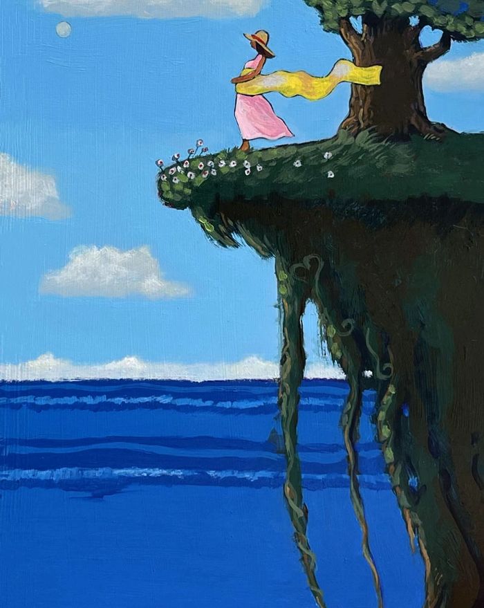 An introspection that speaks to standing on the threshold of possibility, alone with one's thoughts.