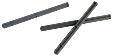 Three black plastic connectors or rods.