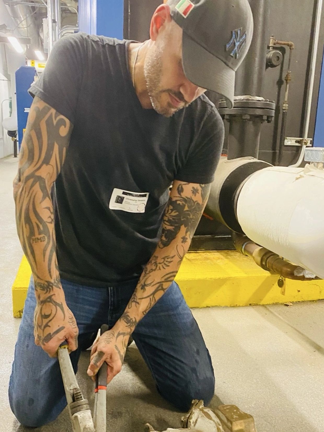 Guardian technician repairing a commercial backflow preventer in Westchester County NY