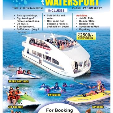 Monsoon water sports  with boat party 