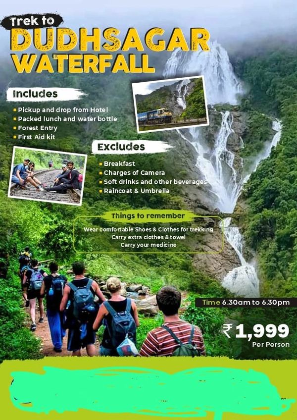 Naturals waterfalls in goa. It's called Dudhsager Waterfall.