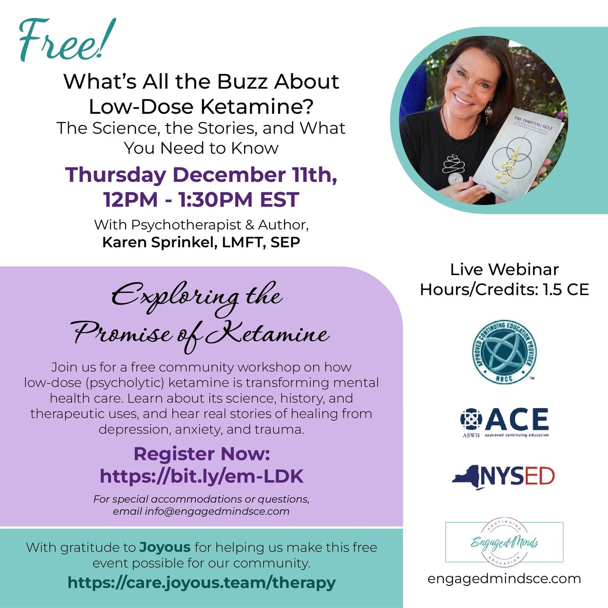 The Science, the Stories, and What You Need to Know about Low-Dose Ketamine-Assisted Psychotherapy. 