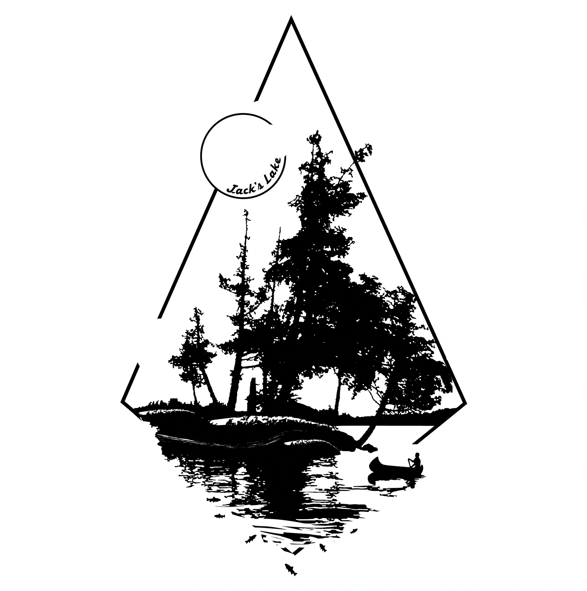 Jack's lake Custom Logo Design for T-shirts