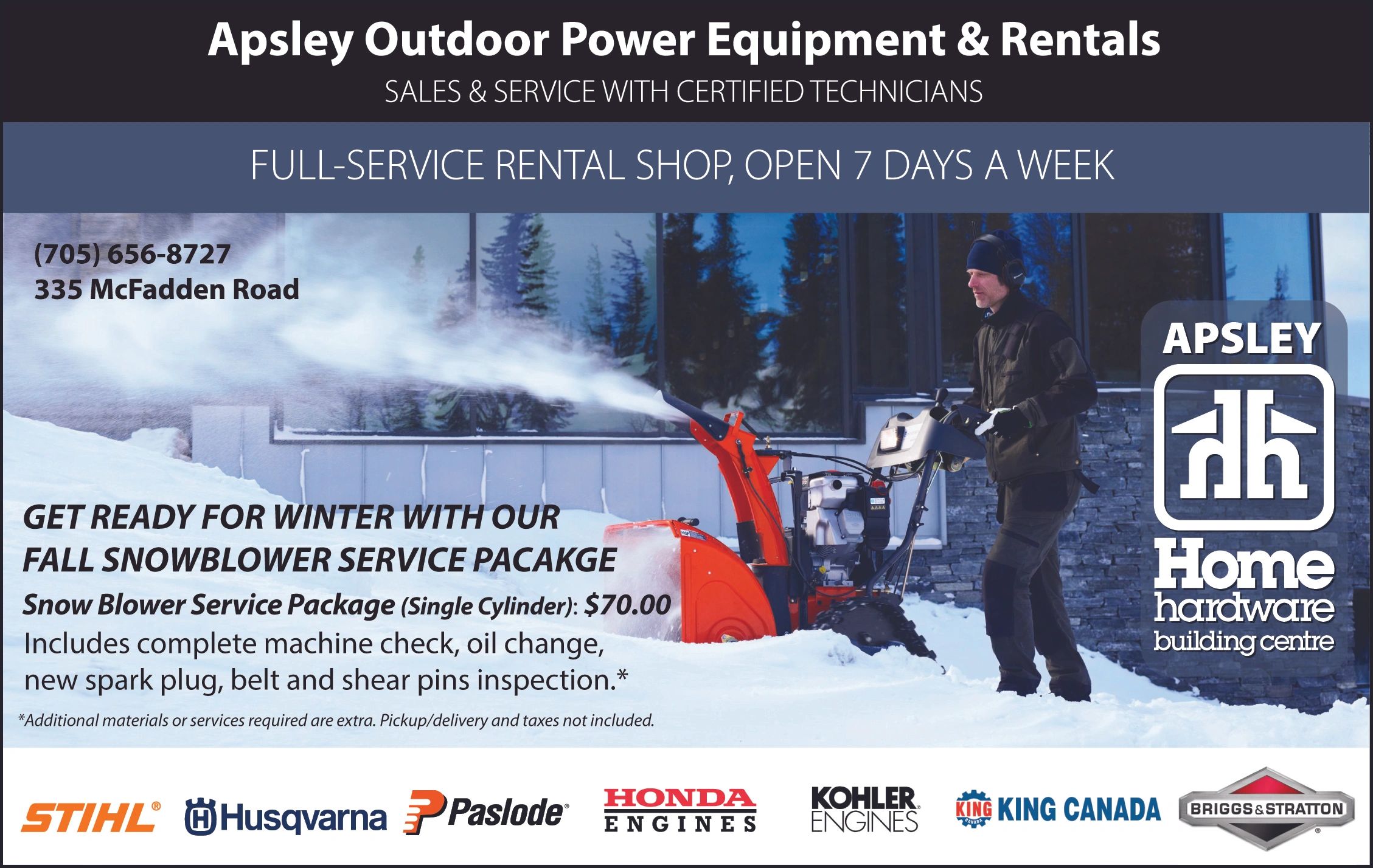 Print Advertising for Apsley Outdoor Power and Equipment