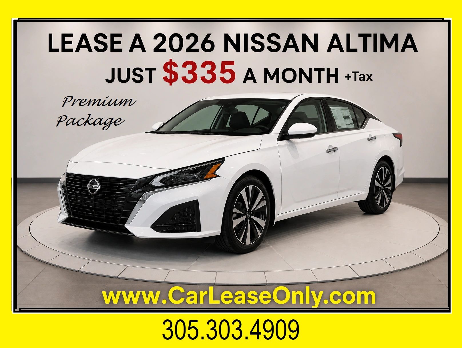 Lease a 2026 Nissan Altima for $335 a month with a premium package.