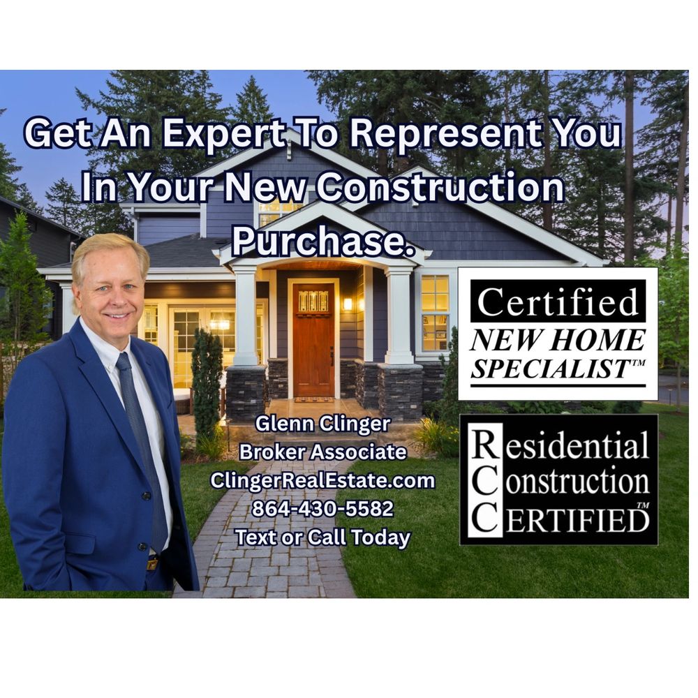 Real estate expert Glenn Clinger offers certified representation for new home construction buyers.