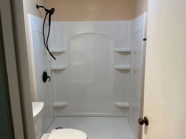 A new shower enclosure.