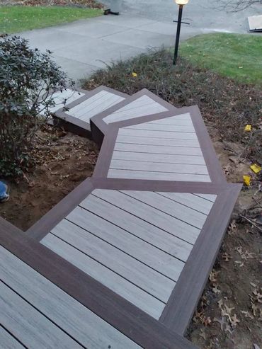 Custom deck stairs in Michiana.