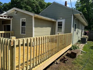 A porch addition in Osceola.