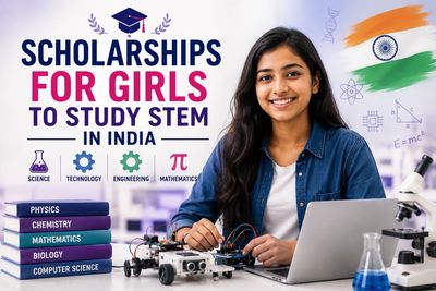 Scholarships for girls in India to study STEM fields like science and technology.