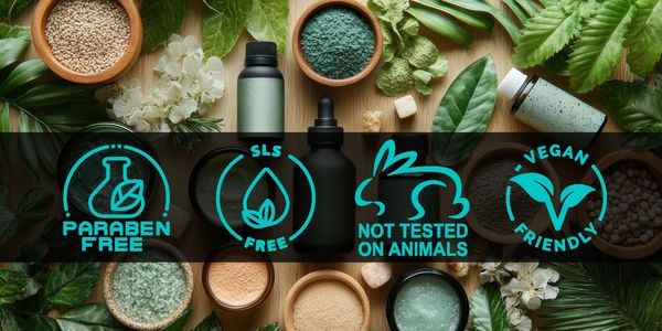 Natural ingredients, paraben free, SLS free, cruelty free, not tested on animals, vegan friendly