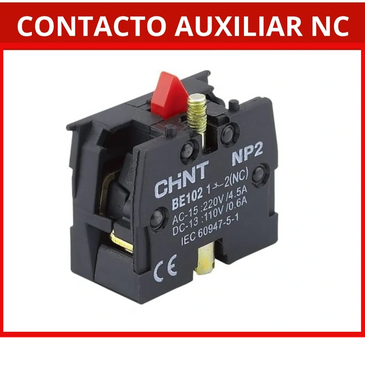 Contacto auxiliar NC para los botones de la marca chiint 