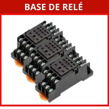Base de relés de 8 y 12 pines para relés encapsulados de la marca chint 