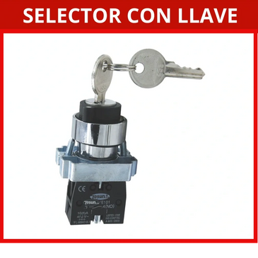 Selector de llave es mas seguro cuando no queremos que los operadores manipulen el sistema eléctrico