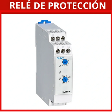  Relé de protección monofásico, protege contra sobretensiones y fallos de fase