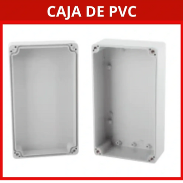Caja fabricado de cloruro de polivinilo, se utiliza para albergar, proteger y  componentes eléctricos 